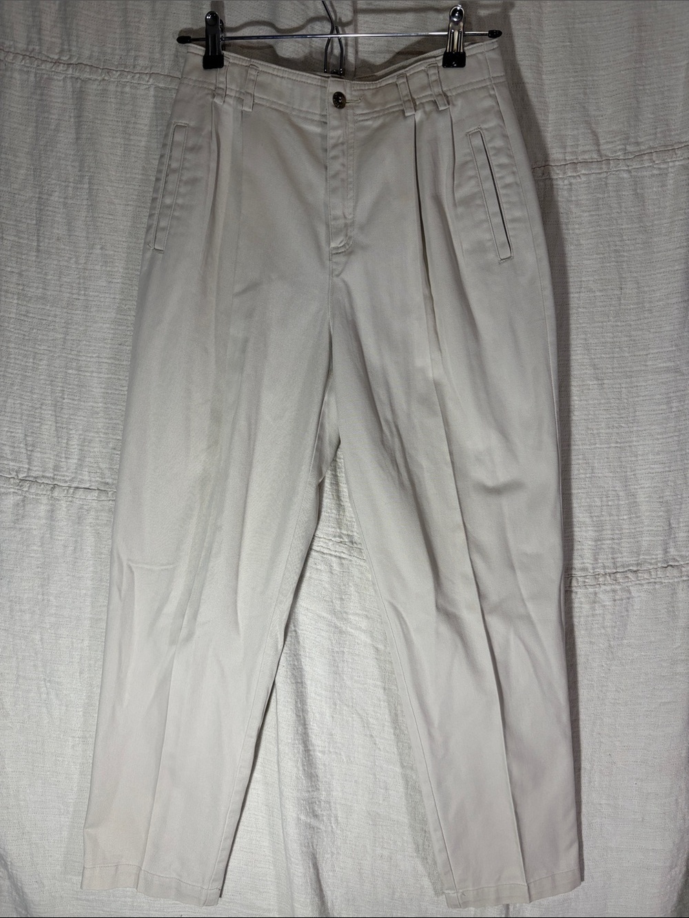 Vintage 90s Liz Claiborne Lizsport High Rise Pleated Khaki Pants 6P EUC Cotton